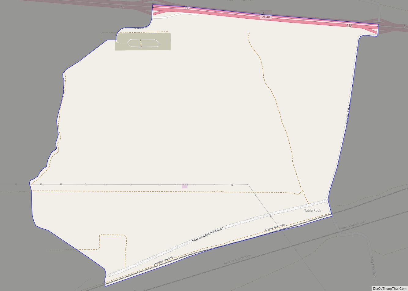 Map of Table Rock CDP, Wyoming