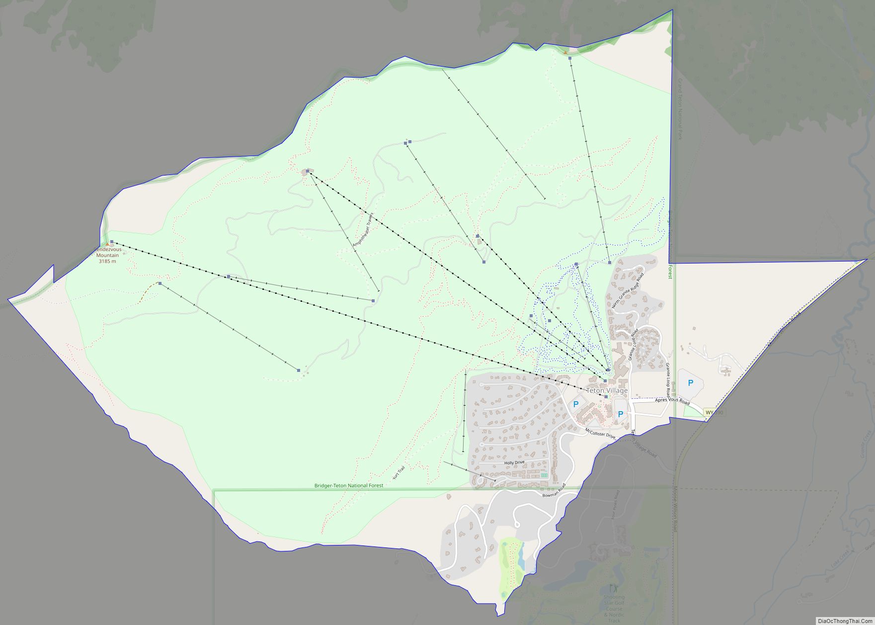 Map of Teton Village CDP