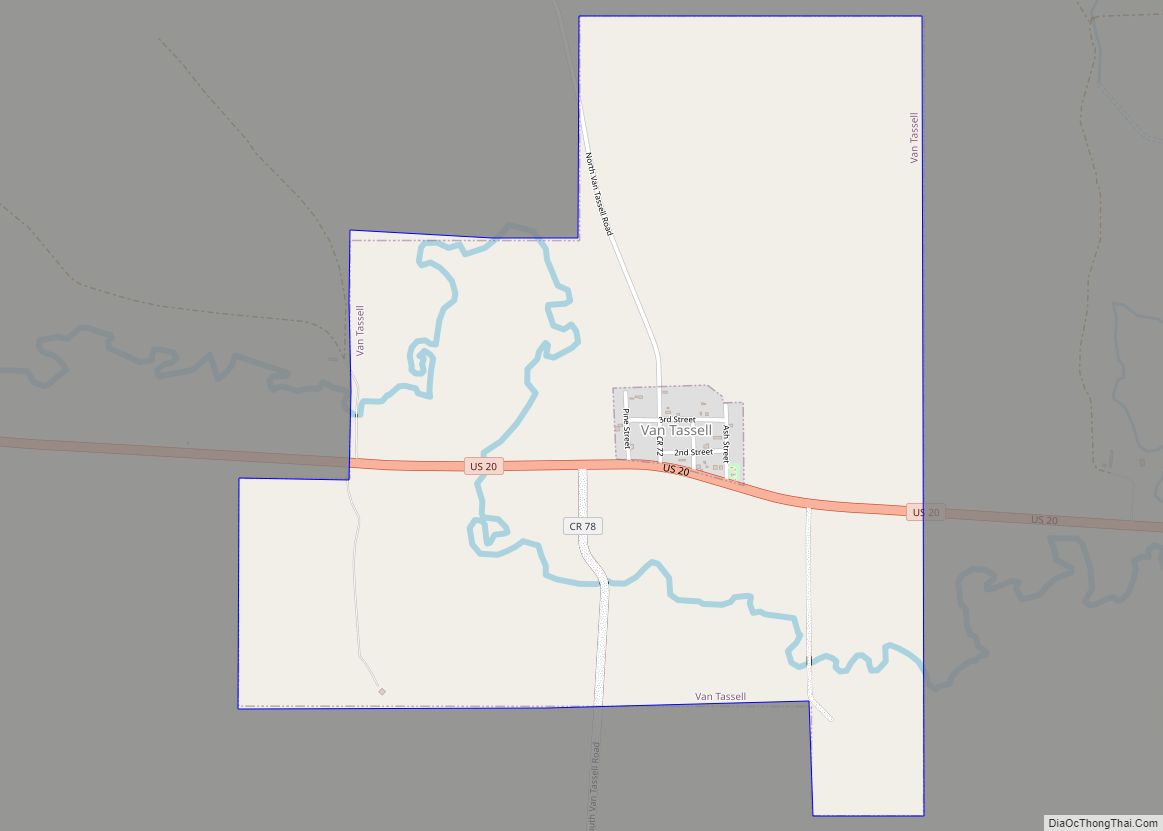 Map of Van Tassell town