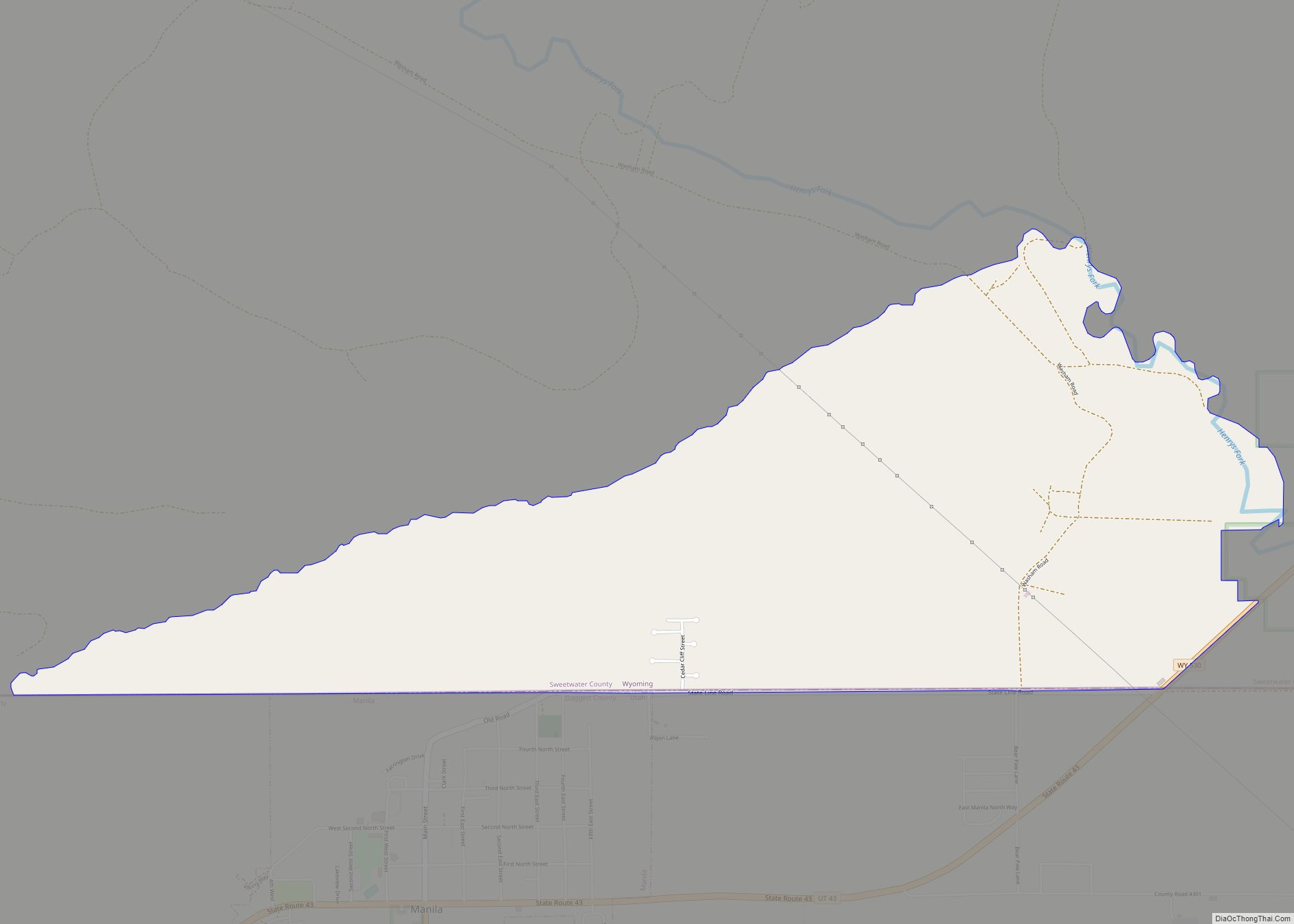 Map of Washam CDP