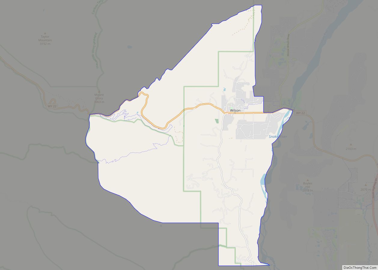 Map of Wilson CDP, Wyoming