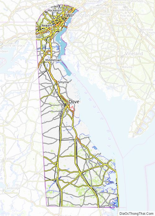 Topographic map of Delaware v1
