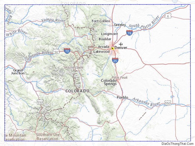 Topographic map of Colorado v2