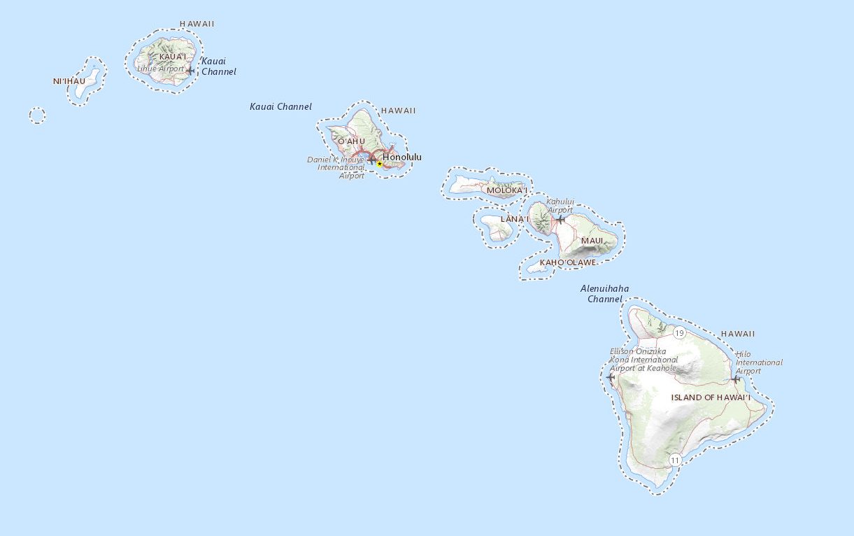 Topographic map of Hawaii v2