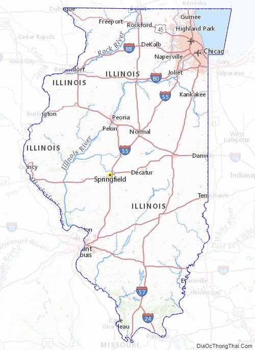 Topographic map of Illinois v2