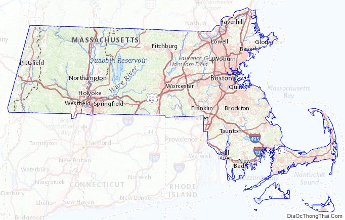 Topographic map of Massachusetts v2