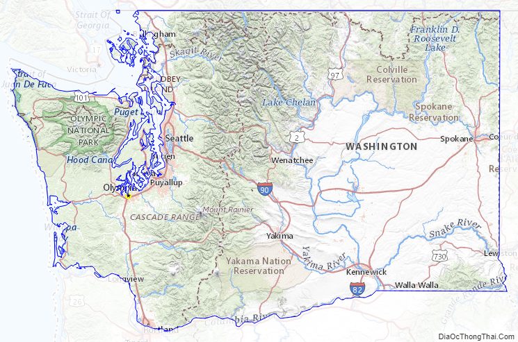 Topographic map of Washington v2
