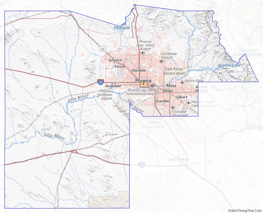 Map Of Maricopa County Arizona