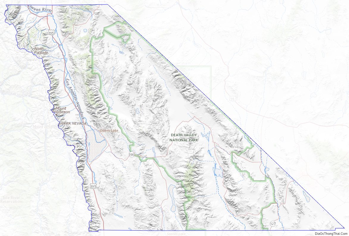 Topographic Map of Inyo County, California