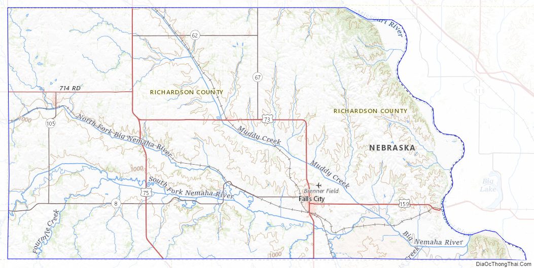 Map Of Richardson County Nebraska A C Th Ng Th I