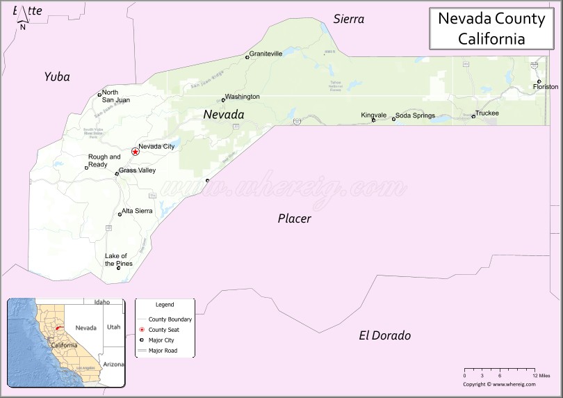 Nevada CountyMap