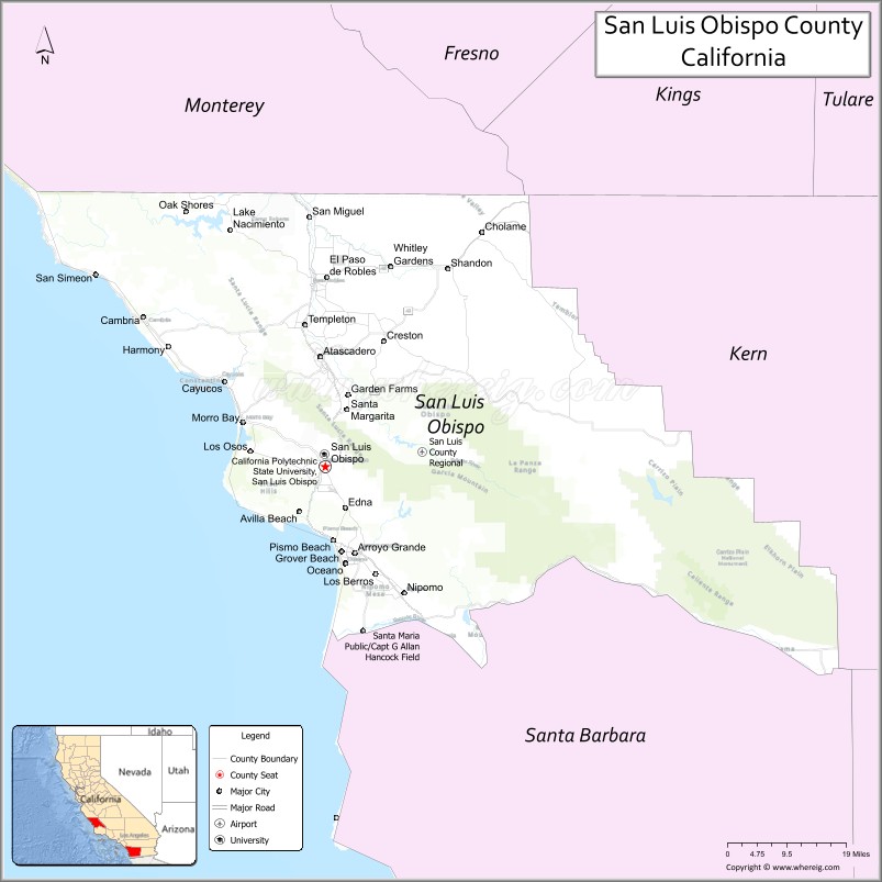 San Luis Obispo CountyMap