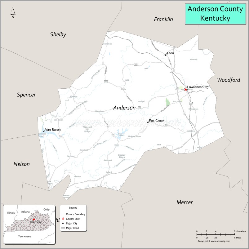 Anderson CountyMap