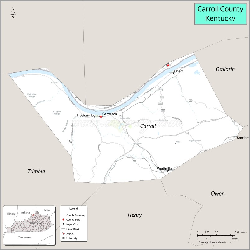 Carroll CountyMap