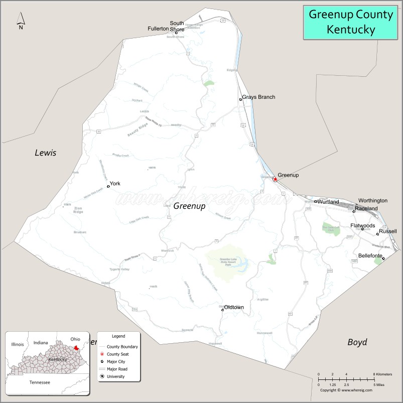 Greenup CountyMap