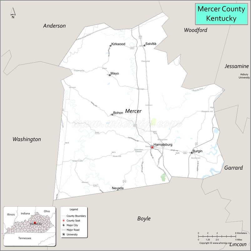 Mercer CountyMap