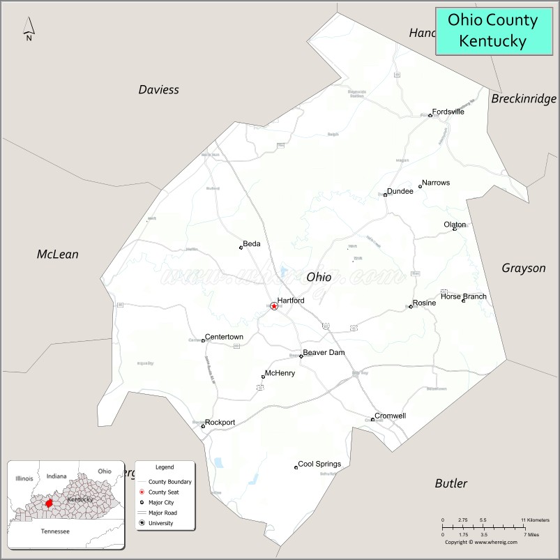 Ohio CountyMap