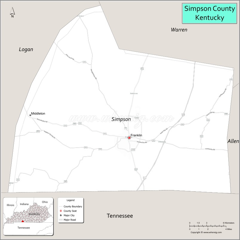 Simpson CountyMap