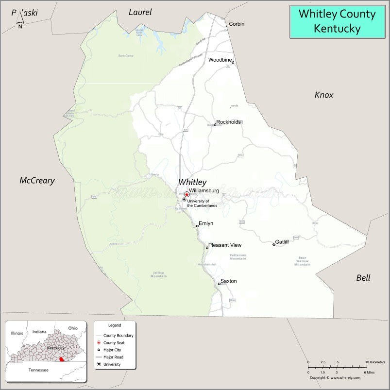 Whitley CountyMap