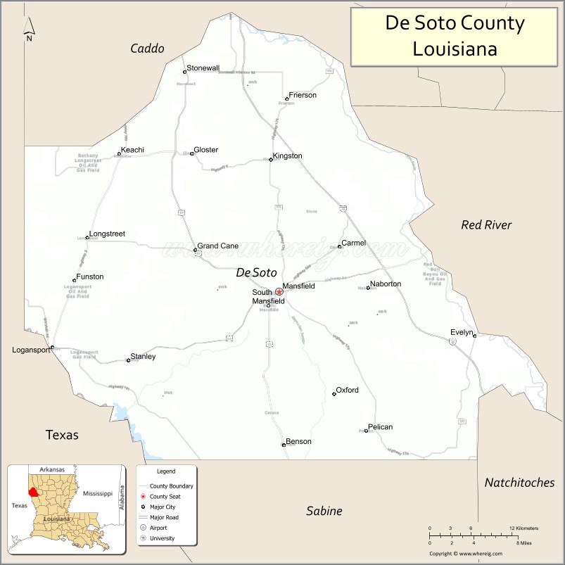 De Soto ParishMap