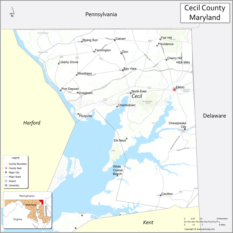 Cecil CountyMap