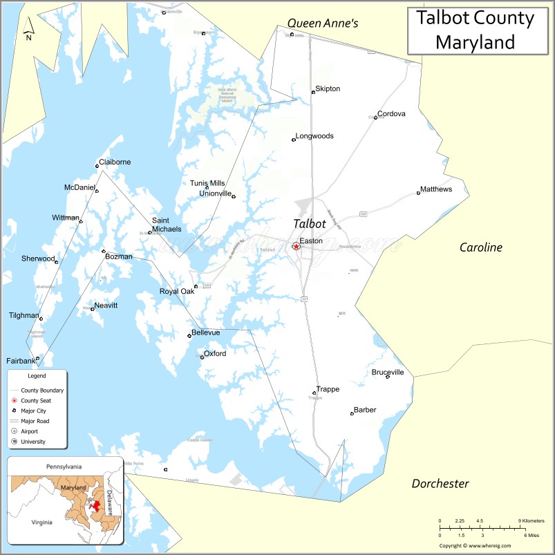 Talbot CountyMap