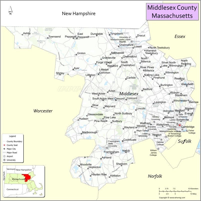 Middlesex CountyMap