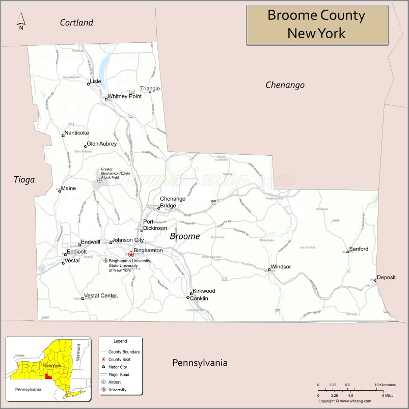 Broome CountyMap