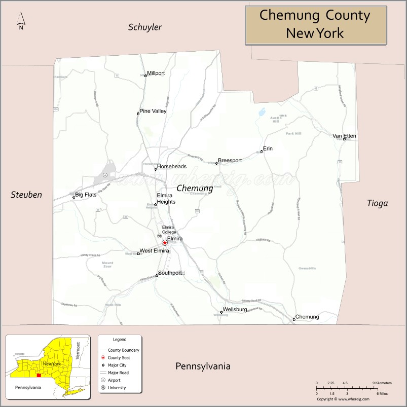Chemung CountyMap