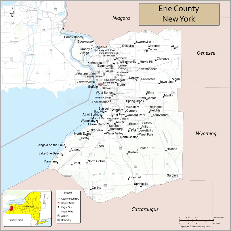 Erie CountyMap