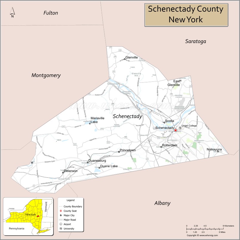 Schenectady CountyMap