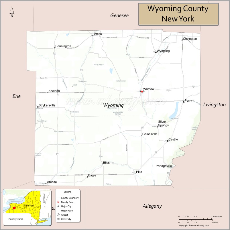 Wyoming CountyMap