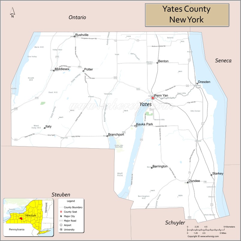 Yates CountyMap