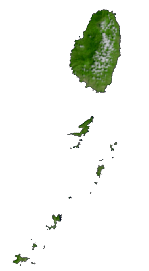Bản đồ vệ tinh St Vincent và Grenadines