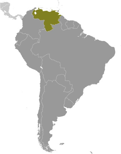 Bản đồ vị trí của Venezuela