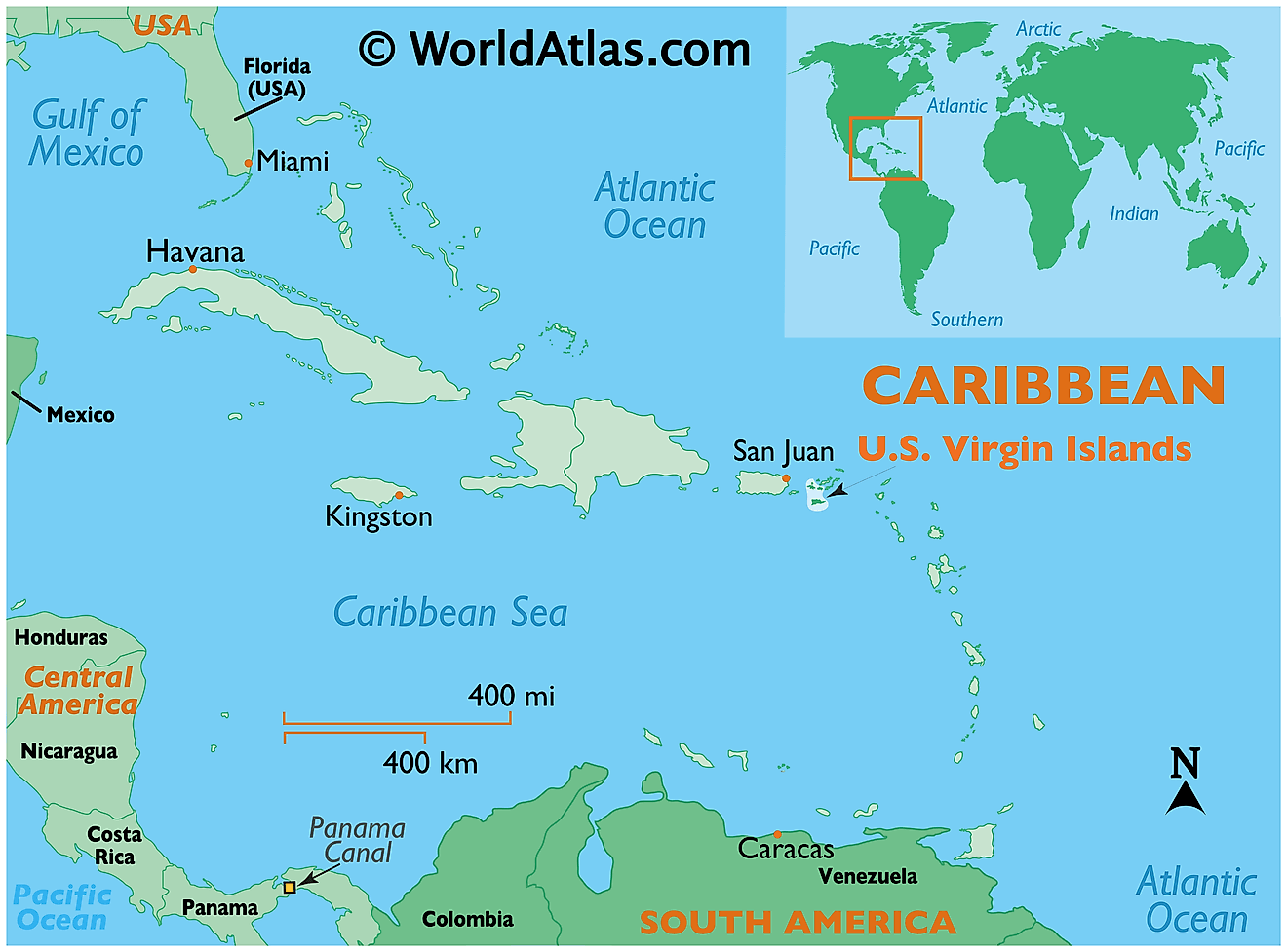 Quần đảo Virgin thuộc Mỹ ở đâu?