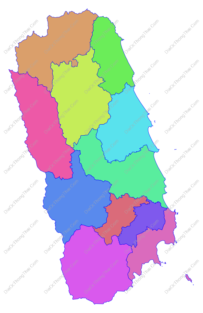Bản đồ vector tỉnh Bình Định