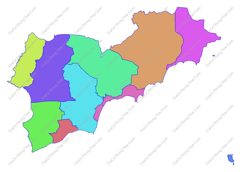 Bản đồ vector tỉnh Bình Thuận