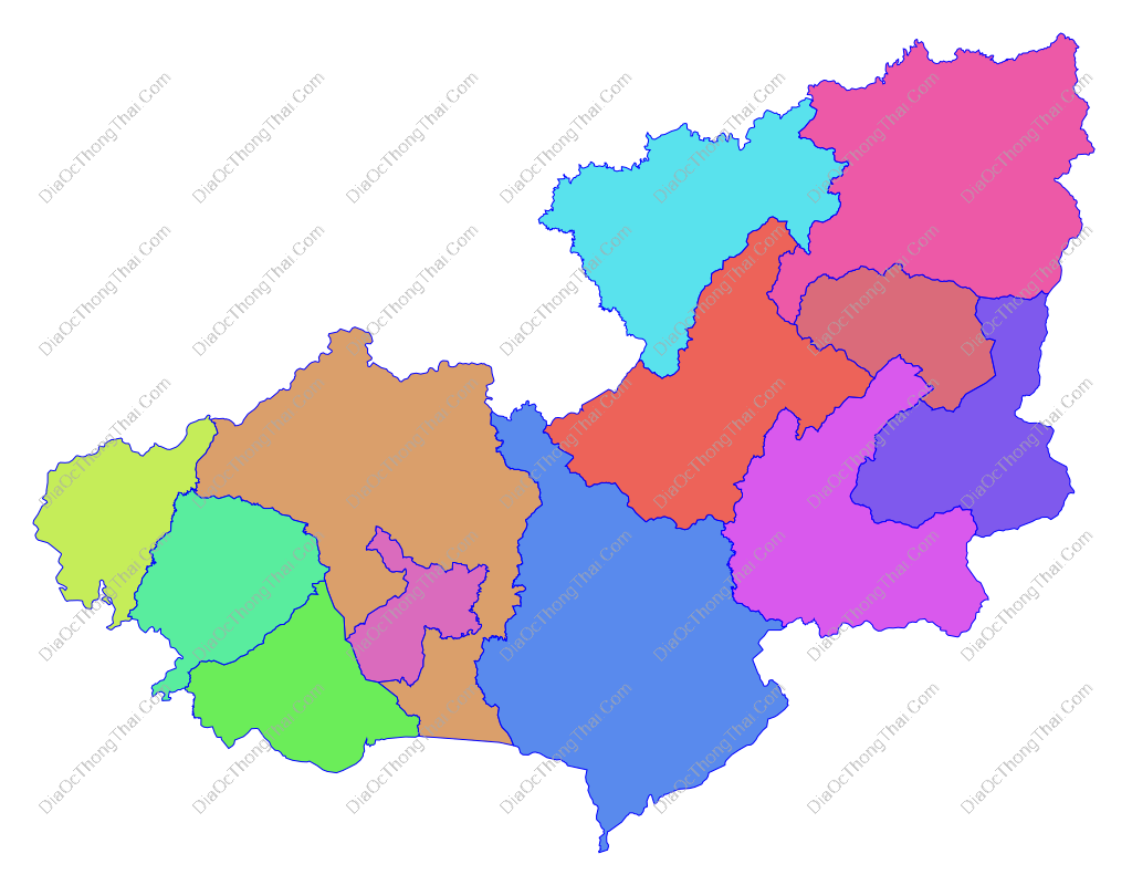 Bản đồ vector tỉnh Lâm Đồng