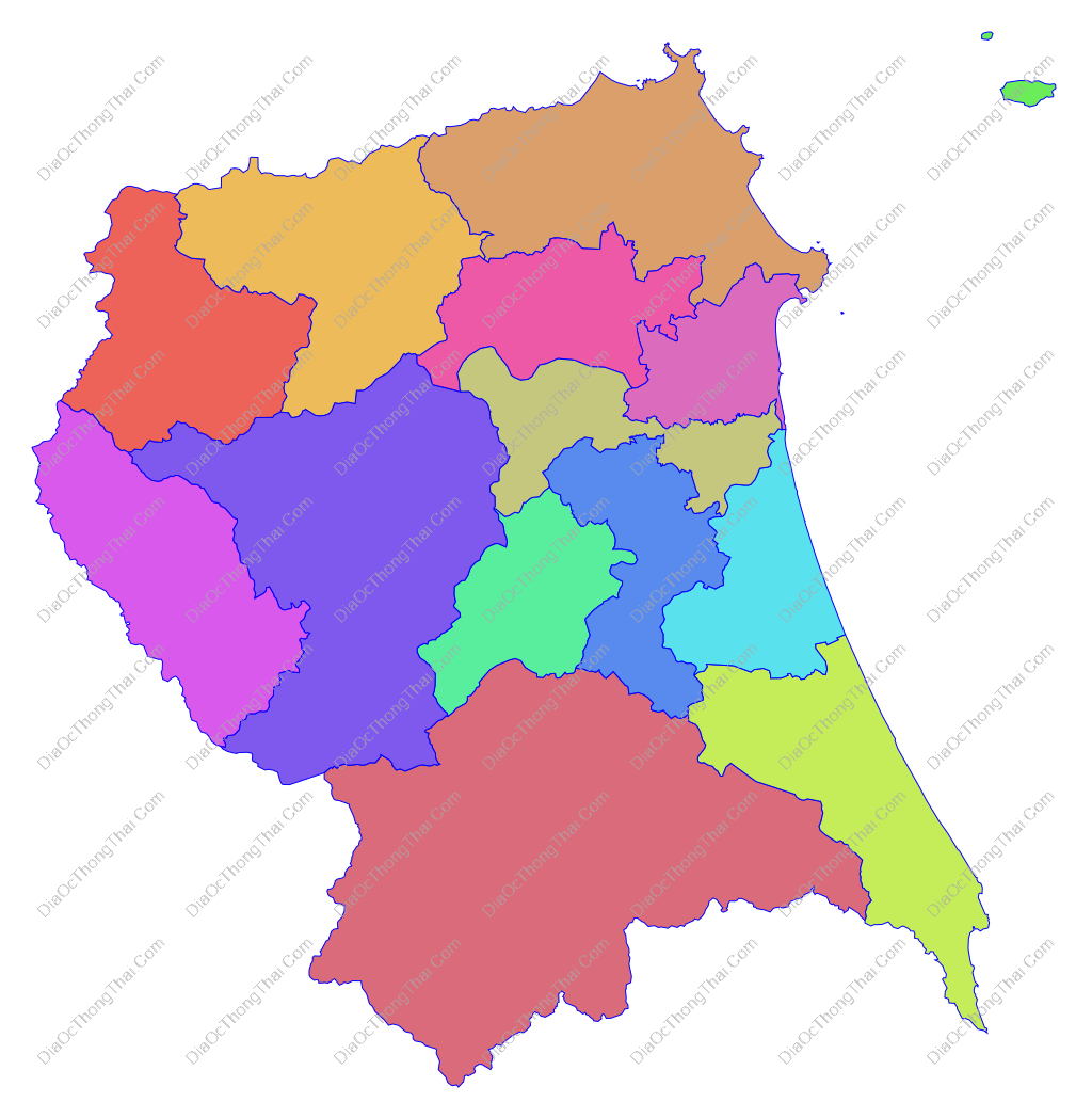 Bản đồ vector tỉnh Quảng Ngãi