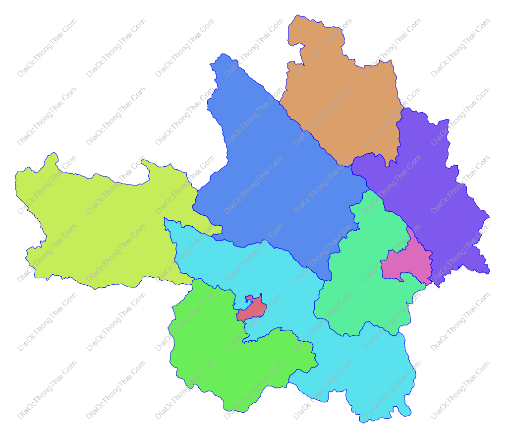 Bản đồ vector tỉnh Yên Bái