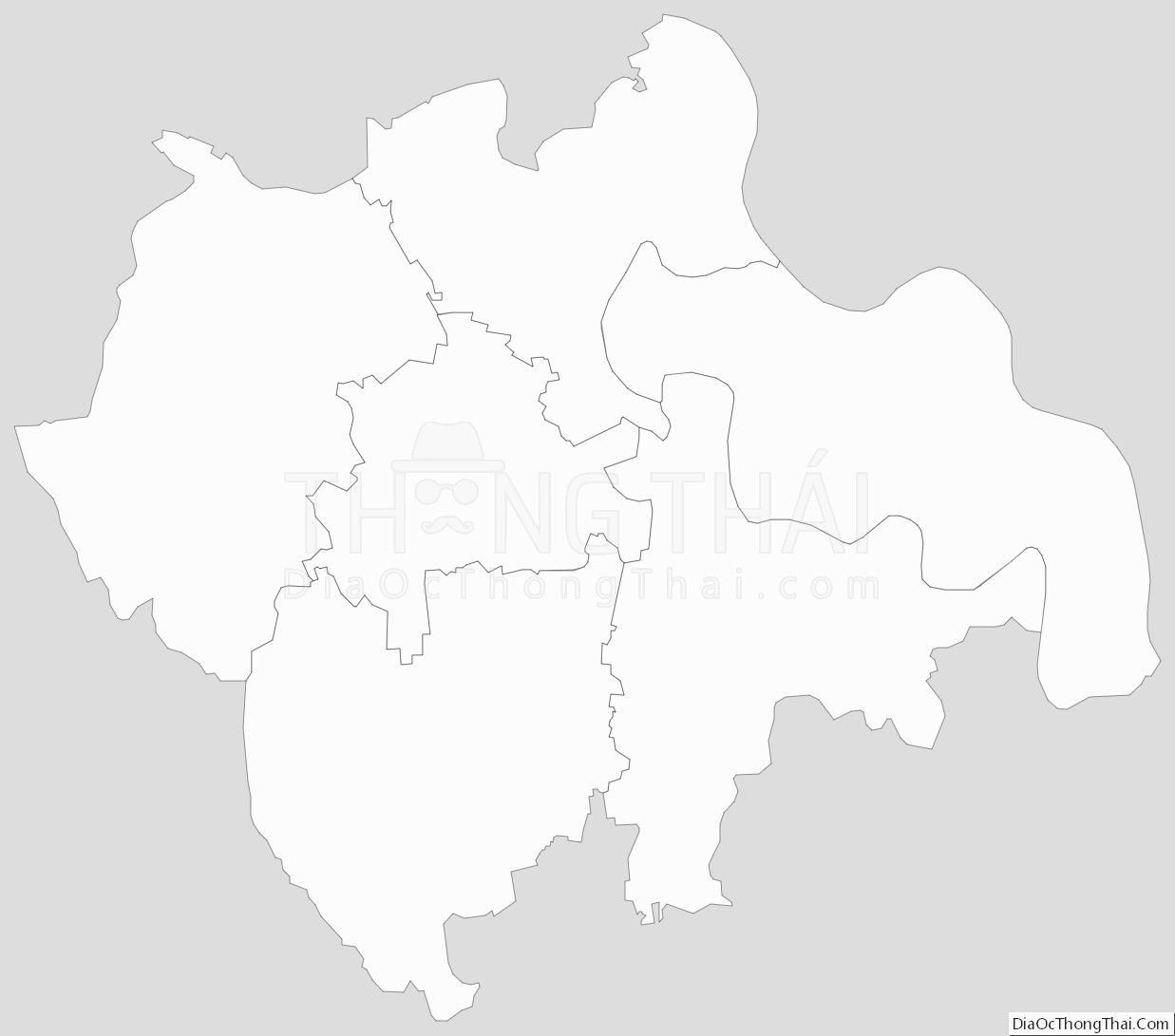 Bản đồ hành chính tỉnh Hà Nam dạng outline