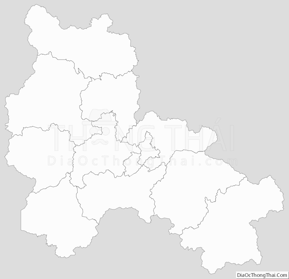 Bản đồ hành chính tỉnh Lạng Sơn dạng outline