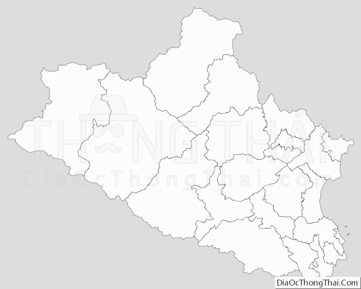 Bản đồ hành chính tỉnh Nghệ An dạng outline