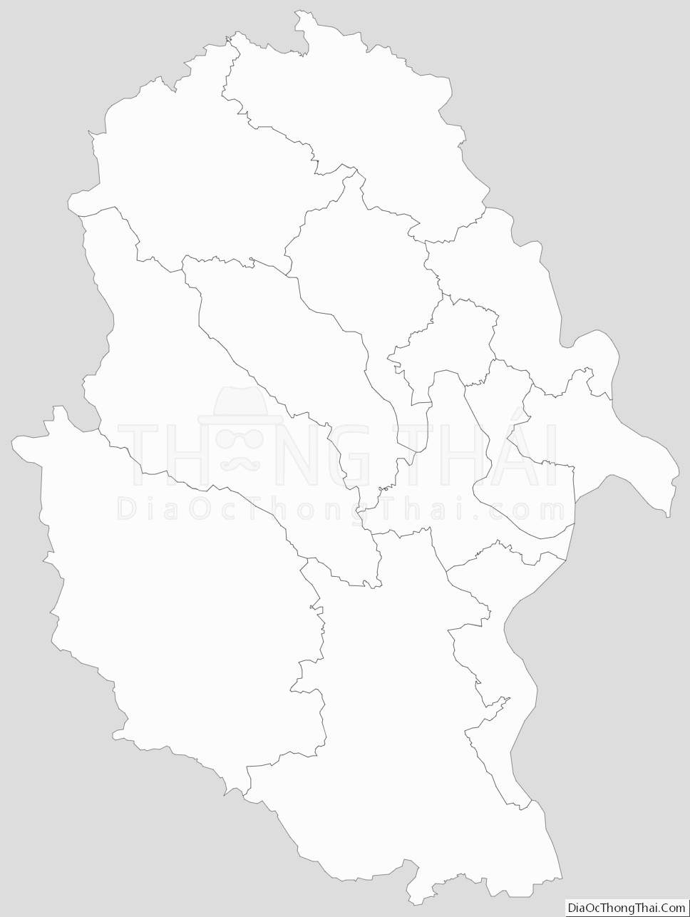 Bản đồ hành chính tỉnh Phú Thọ dạng outline
