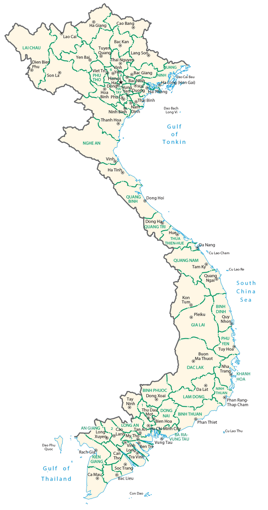 Vietnam Provincial Map