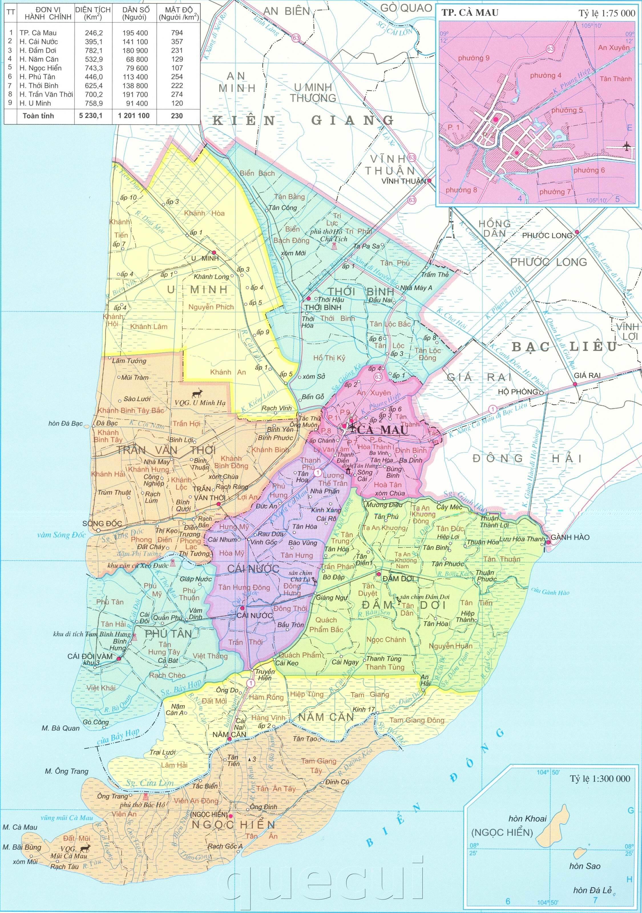 Bản đồ tỉnh Cà Mau chi tiết mới nhất 2024 - Địa Ốc Thông Thái