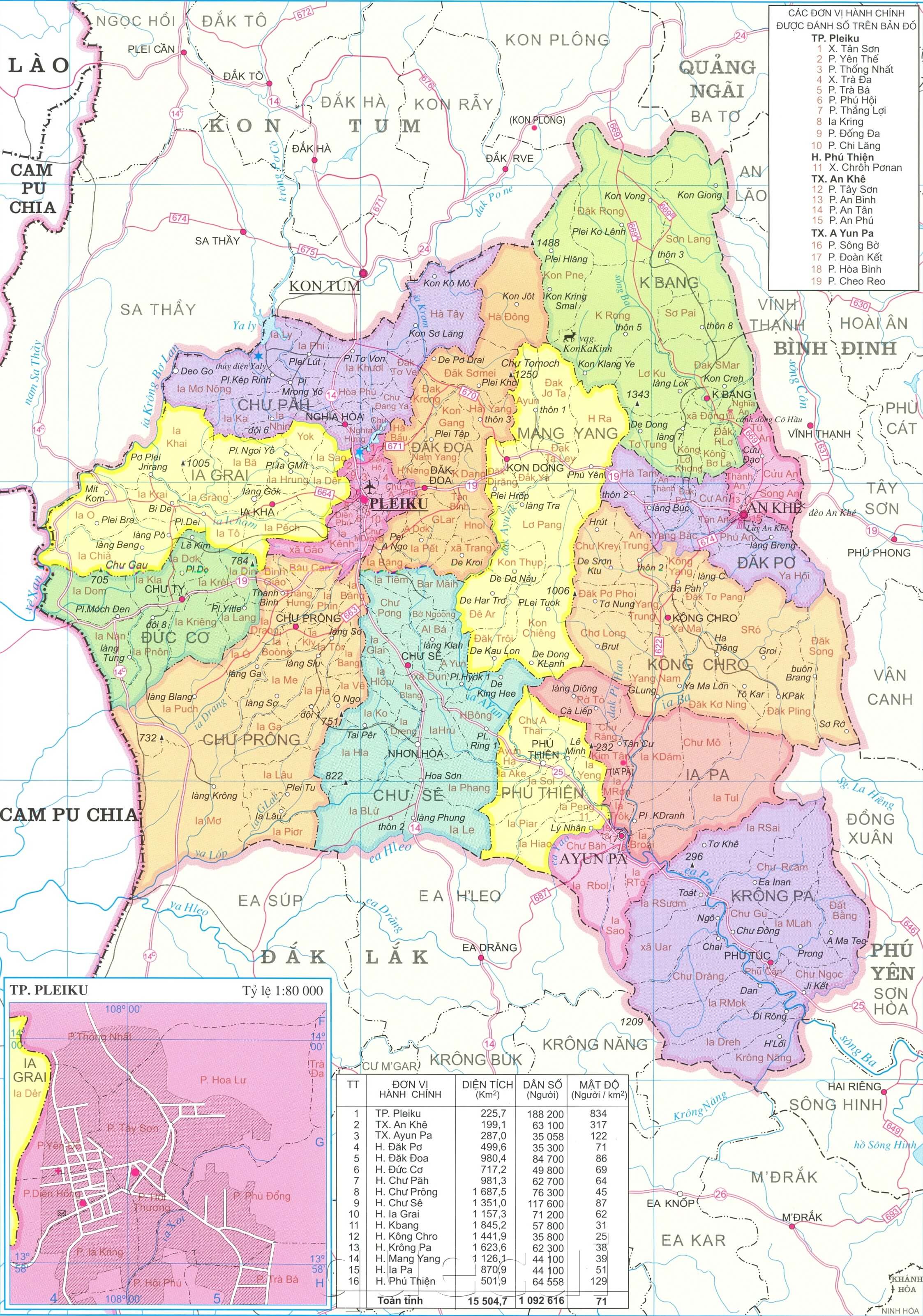 Bản đồ tỉnh Gia Lai: Khám phá tỉnh Gia Lai một cách mới lạ với bản đồ hiện đại và chính xác nhất. Tìm hiểu về những địa danh nổi tiếng của đất đỏ Tây Nguyên và dẫn lối cho bản thân trên mọi ngã rẽ, đường mòn.