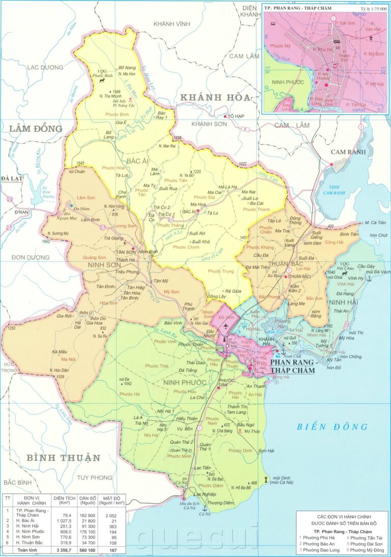 Bản đồ Ninh Thuận khổ lớn HD