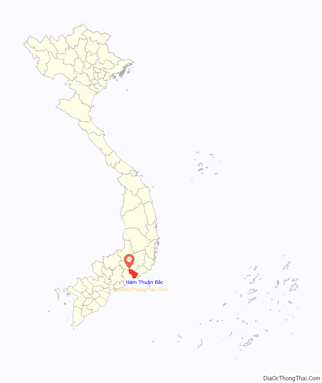 Huyện Hàm Thuận Bắc ở đâu? Vị trí của huyện Hàm Thuận Bắc